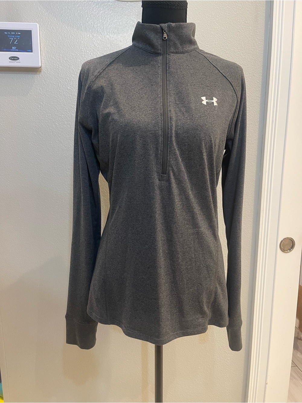 Under Armour Women's Dark Gray Half-Zip Athletic Pullover